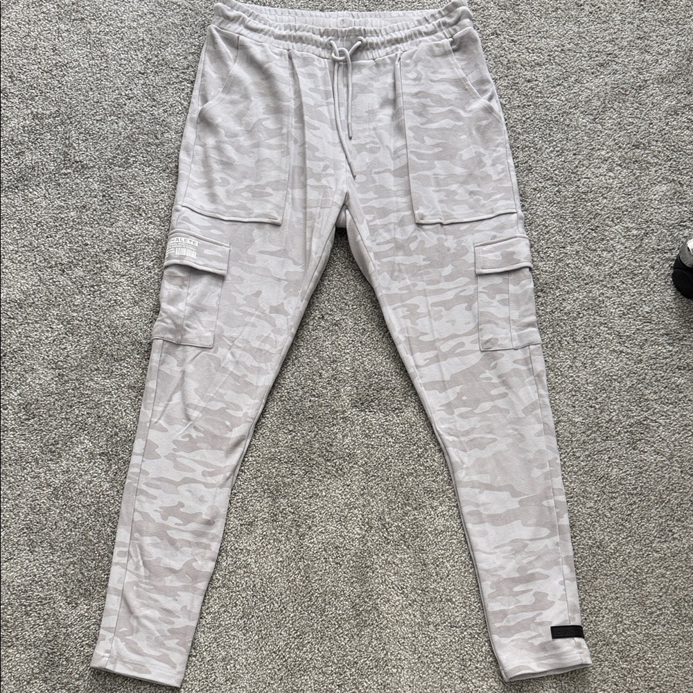 Gray/Beige Camo Cargo Sweats